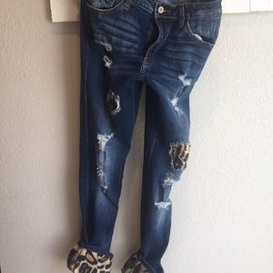 Leopard jeans